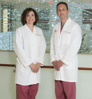 portrait of doctors Tamatha Fenster and Mark Schiffman