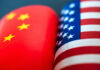 The US and China War Between their Technological Advantages United States and china flags next to each other
