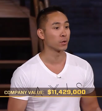 Ryse's CEO Trung Pham speaking to the Dragon's Den Dragons