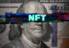 How to Buy NFTs in 4 Easy Steps digital NFT letters across a 100 dollar bill for buying