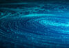 Helping Financial Services Tackle the Challenges of Unstructured Data swirl of endless blue representing unstructured data