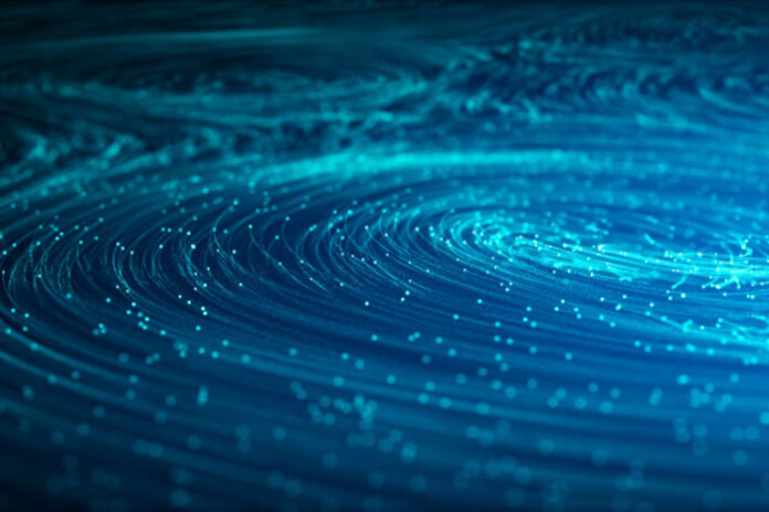 swirl of endless blue representing unstructured data