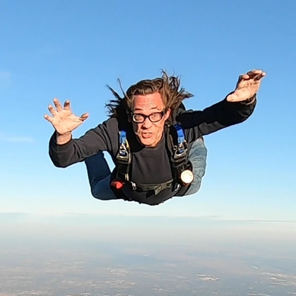 Dr. Kevin J. Payne skydiving