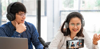 How to Create a Successful Video Podcast Series man and woman creating a video podcast series