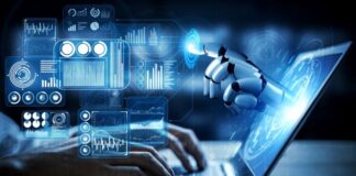 The Benefits of AI-Powered Business Analytics business analytics being process on a laptop with AI