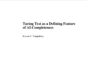 Turning Test as a Defining Feature of AI-Completeness abstract whitepaper - Turning Test as a defining feature of AI-completeness