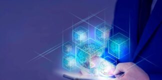 How Blockchain Will Change Business Forever man displaying a symbolic blockchain and how blockchain will change business