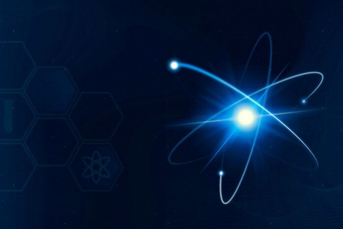 digital representation of an atomic nucleus in a quantum-powered industry