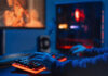 What’s in Store AI-Driven e-Gaming young e-sports player on PC doing AI-driven e-gaming