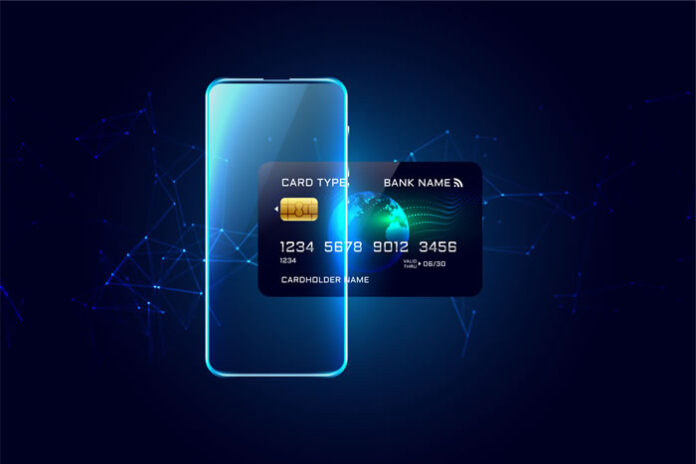 digital phone overlaid on a credit card representing Smart Payments