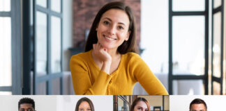 Under Display Cameras Will Shake Up Virtual Meetings young lady on a virtual meeting using under display camera