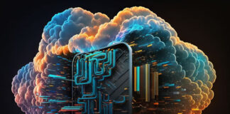 How Cloud & AI Can Help Companies Win in Today’s Market a digital depiction of server in the cloud and how cloud and AI can help companies