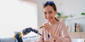 The Urgent Call for Inclusive AI woman working with AI robotics and The Urgent Call for Inclusive AI