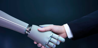 The Power of Human Virtual Assistants in an AI-Driven Era robot handshakes with human virtual assistants