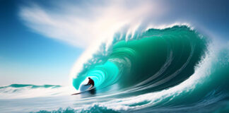 How to Thrive with a Startup Watersports Business man surfing on wave in a watersports business