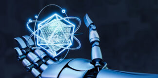 The AI and IoT Revolution: Unlocking the Power of Technology robot hand holding the future of AI and IoT