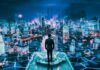 Will We See Metaverse M&A Accelerate in 2024? business man walking into the virtual world of metaverse M&A