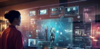 Privacy in Clinical Settings with AI & Video: Navigating a New Normal women looking at virtual dashboard of videos and privacy in clinical settings