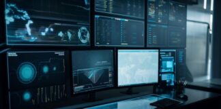 The Delicate Balance Between Employee Monitoring and Personal Privacy multiple computer monitors representing The Delicate Balance Between Employee Monitoring and Personal Privacy