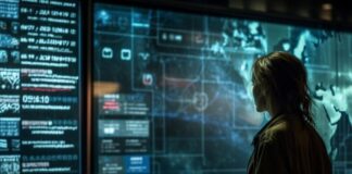 Beginner’s Guide to SIEM Logging young woman reviewing a digital dashboard for cybersecurity SIEM logging