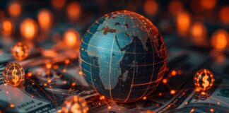 Development of Fintech and Crypto Industry: Need for Legal Regulation photo of the world sitting on fiat currency and surrounded by crypto symbols