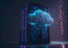 Harnessing Innovation: How Technology Firms Thrive with Cloud Services a server with a digital cloud floating on the side representing cloud services