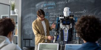 10 Essential AI Tools to Make Every Student’s Life Easier teacher in classroom teaching students with AI tools