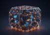 Is Blockchain Being Used to Develop New iGaming Games? digital blockchain cube with intricate electronic components inside