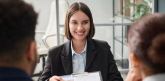 The Power of Professionally Designed Resume Templates young professional woman sharing her resume templates with employer