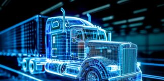 How Trucks Are Built for Driver Safety From the Start a digital representation of a semi-truck and driver safety