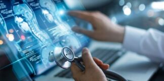 Navigating Medical Abbreviations: The Role of PT in Patient Care clinician working on a health tech application during patient care