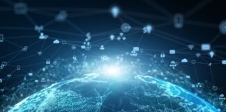 Has the Internet Made the World Better or Worse? a digital globe representing the Internet connecting everybody and all the world's services