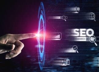 Unlocking the Power of SEO: Boosting Your Business in Ottawa man with outstretched finger touching a digital SEO hologram