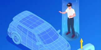 Launching a Successful Local Car Wash visual drawing of a man using technology in a car wash