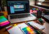A Practical Career Progression Guide for Artists and Designers a desk and laptop for artists and designers