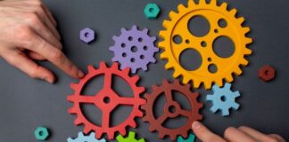 Optimize Your Plant Operations with Advanced Process Management Tools two people moving gears in place representing process management tools