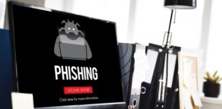Introducing Phishing Simulators: A Game-changer for Employee Training desktop monitor displaying the word phishing