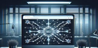 The Importance of Quality Backlinks in SEO and How to Get Them monitor on a desk with the words SEO representing quality backlinks