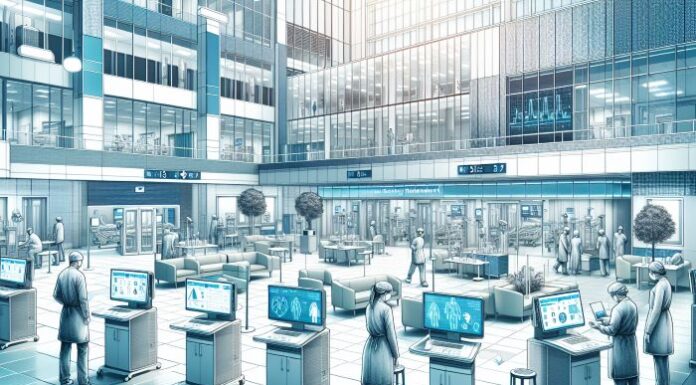 Ensuring Your Healthcare Facility Meets Safety Standards a drawing of a healthcare facility with healthcare workers and machines