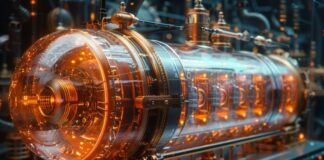 The Unstoppable Momentum of Technological Innovation photo of a futuristic quantum computer highlighting technological innovation