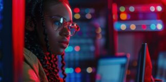 5 Tips on Managing Your Cyber Risk Efficiently Office at night with expert depicting cyber risks