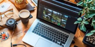 Cost of Building a Marketplace Website An open laptop on a table where a marketplace website is being created