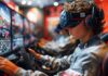 Will AI Disrupt the Video Game Industry in 2024? Female gamers play a virtual reality shooter game from the video game industry