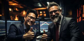 Swapping FTM to DAI: Full 2024 Guide Two diverse crypto investors giving the camera thumbs ups when they swapped FTM to DAI