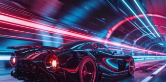 Engine Sensors for Improving Car Performance a sports car in a lighted tunnel for improved car performance