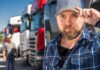 How To Optimize Your Fleet Workforce for Enhanced Operations driver with trucks and the fleet workforce behind him