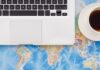 Eastern Europe as an Ideal Region for IT Outsourcing: Key Benefits Laptop on a world map to show IT outsourcing in Eastern Europe