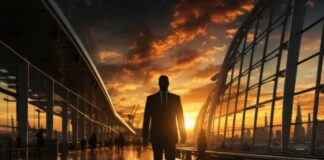 Keep Your Business Afloat by Doing Everything Properly…It’s Important A man keeping his business afloat, walking at sunset in a building