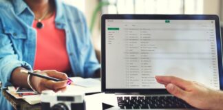 Email Marketing as an Effective Tool for Business a laptop showing email marketing as an effective tool for business