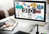 Should You Start a Professional SEO Service? desk with a monitor displaying SEO service